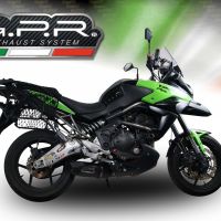 Escape compatível com Kawasaki Versys 650 2006-2014, Furore Poppy, Escape legal, homologado, silenciador com db killer removível e tubo de ligação específico 