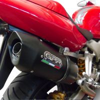 Escape compatível com Honda Vtr 1000 F Firestorm 1997-2007, Furore Poppy, Par de silenciosos de escape homologadas, com db killer removível e tubos de ligação específicos 