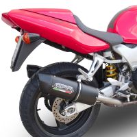 Escape compatível com Honda Vtr 1000 F Firestorm 1997-2007, Furore Poppy, Par de silenciosos de escape homologadas, com db killer removível e tubos de ligação específicos 