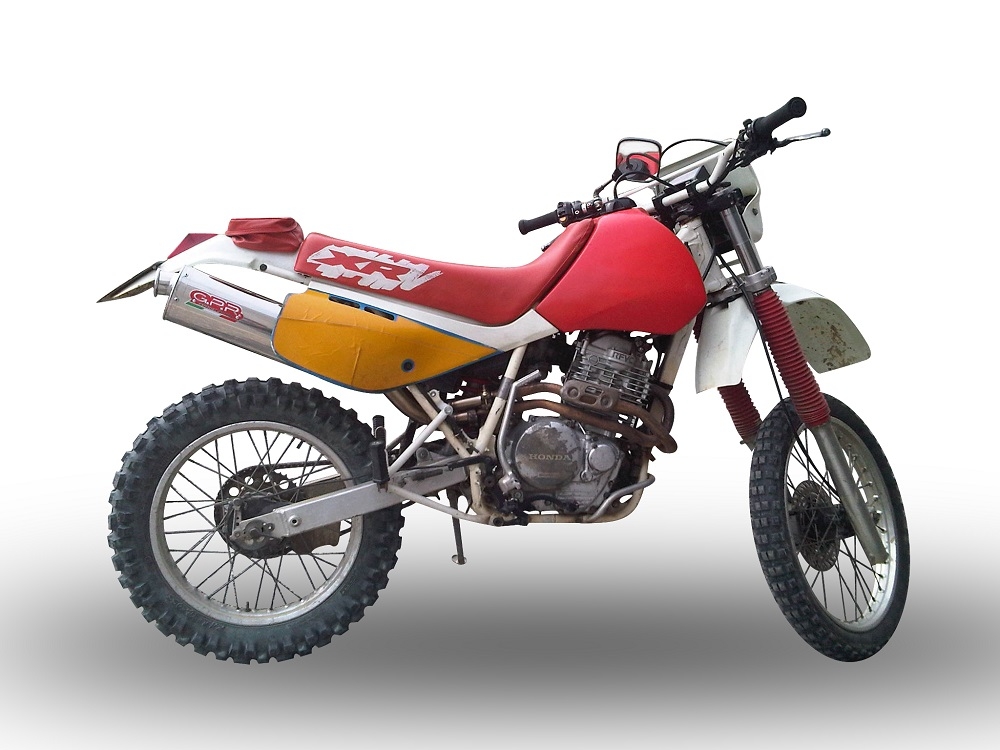 Escape compatível com Honda Xr 600 R 1988-1998, Trioval, Escape legal, homologado, silenciador com db killer removível e tubo de ligação específico 