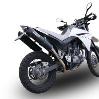 Escape compatível com Yamaha Xt 660 X-R 2004-2014, Furore Nero, Par de silenciosos de escape homologadas, com db killer removível e tubos de ligação específicos 