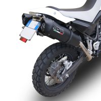 Escape compatível com Yamaha Xt 660 X-R 2004-2014, Furore Nero, Par de silenciosos de escape homologadas, com db killer removível e tubos de ligação específicos 