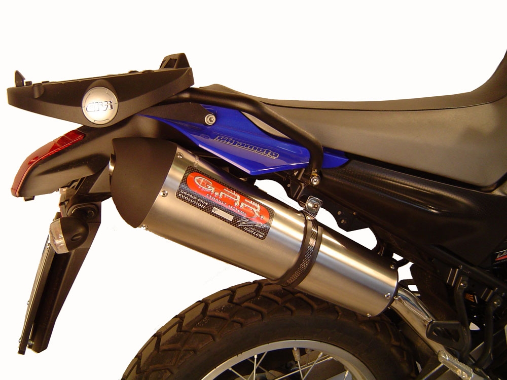 Escape compatível com Yamaha Xt 660 X-R 2004-2014, Gpe Ann. titanium, Par de silenciosos de escape homologadas, com db killer removível e tubos de ligação específicos 