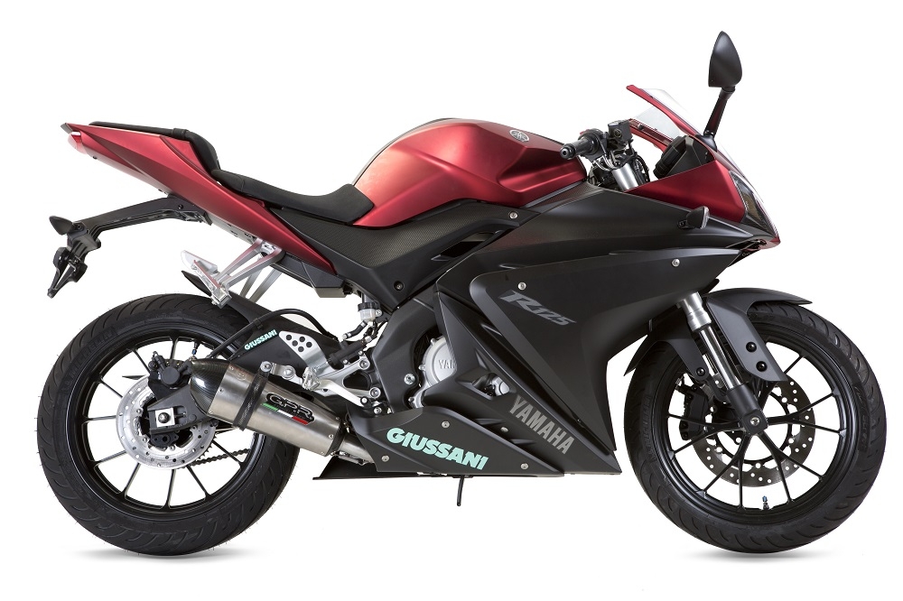 Escape compatível com Yamaha Yzf-R 125 2017-2018, GP Evo4 Titanium, Sistema homologado com catalisador linha completa, silencioso mais coletor 