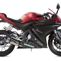 Escape compatível com Yamaha Yzf-R 125 2017-2018, GP Evo4 Titanium, Sistema homologado com catalisador linha completa, silencioso mais coletor 