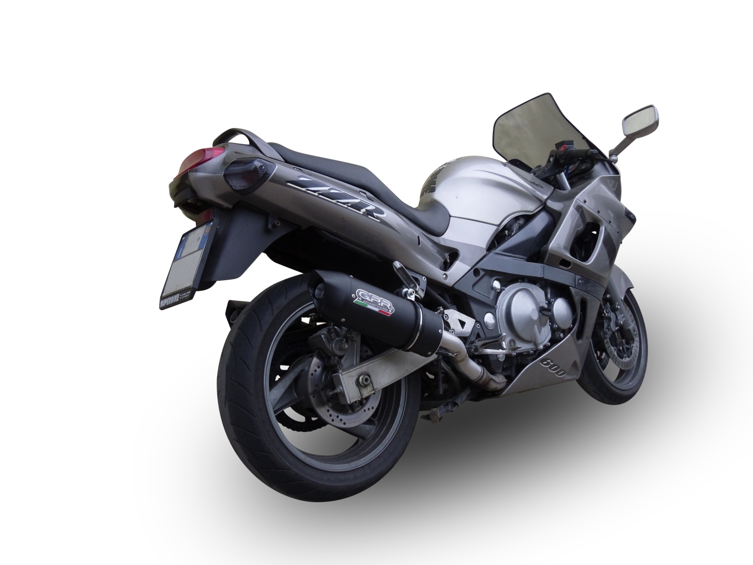 Escape compatível com Kawasaki Zzr 600 2002-2006, Furore Nero, Par de silenciosos de escape homologadas, com db killer removível e tubos de ligação específicos 