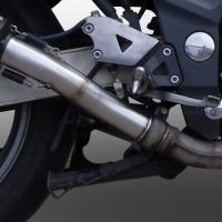 Escape compatível com Kawasaki Zzr 600 2002-2006, Trioval, Par de silenciosos de escape homologadas, com db killer removível e tubos de ligação específicos 