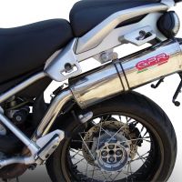 Escape compatível com Moto Guzzi Stelvio 1200 8V 2011-2017, Trioval, Escape legal, aprovado, com db killer removível, tubo de conexão e conversor catalítico 