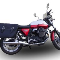 Escape compatível com Moto Guzzi V7 (I - II) - Stone - Special 2012-2016, Vintacone , Par de terminais de exaustão aprovados, com db killer removível, catalisadores e tubo de conexão específico 