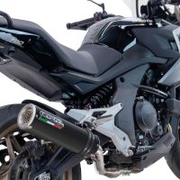 Escape compatível com Cf Moto 700 Mt 2023-2024, M3 Black Titanium, Escape legal, aprovado, com db killer removível, tubo de conexão e conversor catalítico 