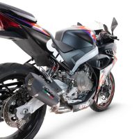 Escape compatível com Aprilia RS 457 2024-2025, Gpe Ann. Black titanium, Escape homologado, legal para mercados NÃO europeus, incluindo tubo de ligação e db killer removível 