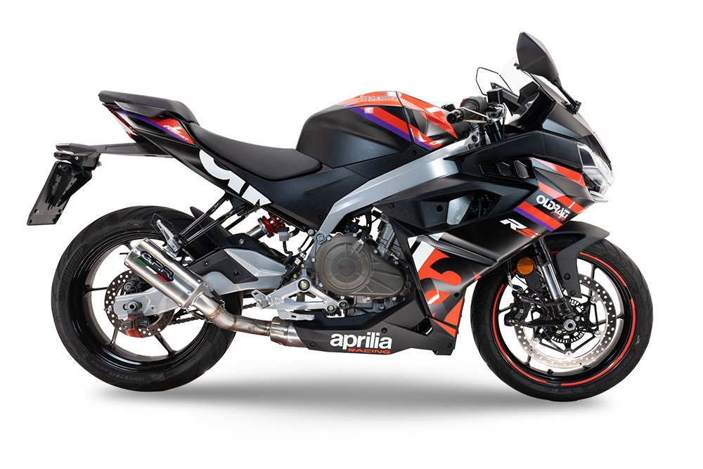 Escape compatível com Aprilia RS 457 2024-2025, M3 Inox , Sistema homologado com catalisador linha completa, silencioso mais coletor 