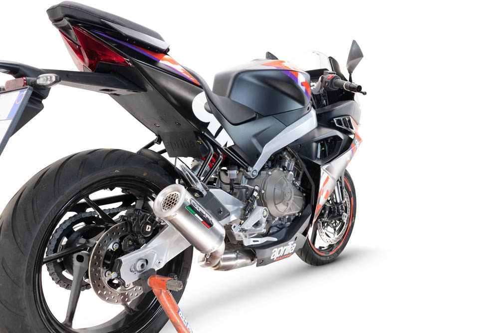 Escape compatível com Aprilia RS 457 2024-2025, M3 Inox , Sistema homologado com catalisador linha completa, silencioso mais coletor 