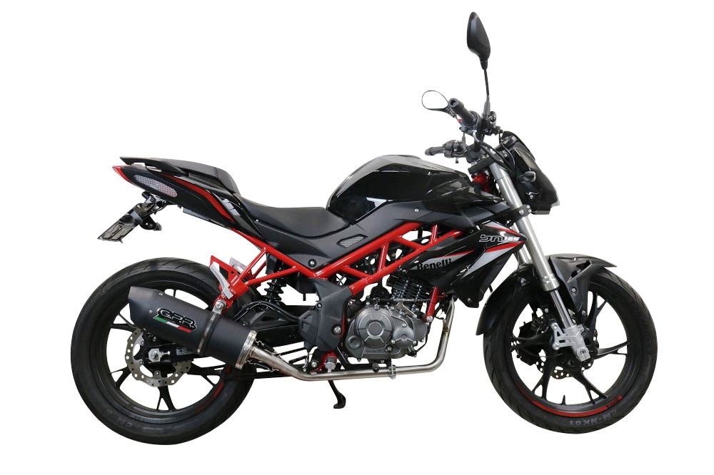 Escape compatível com Benelli Bn 125 2021-2024, Furore Evo4 Nero, Sistema homologado com catalisador linha completa, silencioso mais coletor 