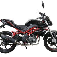 Escape compatível com Benelli Bn 125 2018-2020, Furore Evo4 Nero, Sistema homologado com catalisador linha completa, silencioso mais coletor 