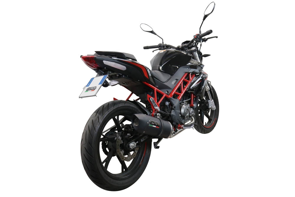 Escape compatível com Benelli Bn 125 2021-2024, Furore Evo4 Nero, Sistema homologado com catalisador linha completa, silencioso mais coletor 