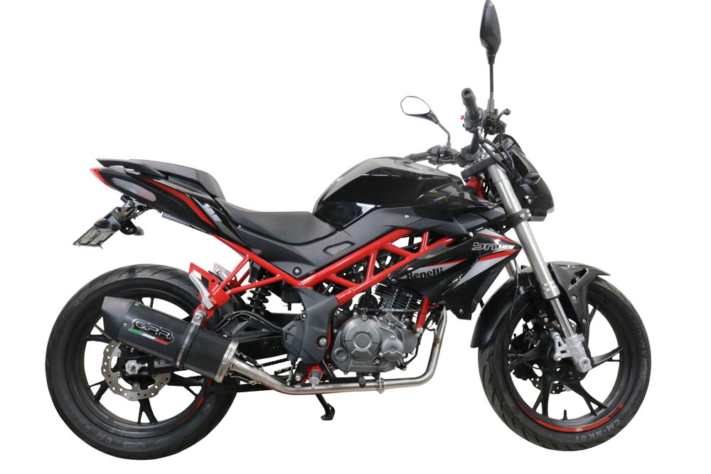 Escape compatível com Benelli Bn 125 2021-2024, Furore Evo4 Poppy, Sistema homologado com catalisador linha completa, silencioso mais coletor 