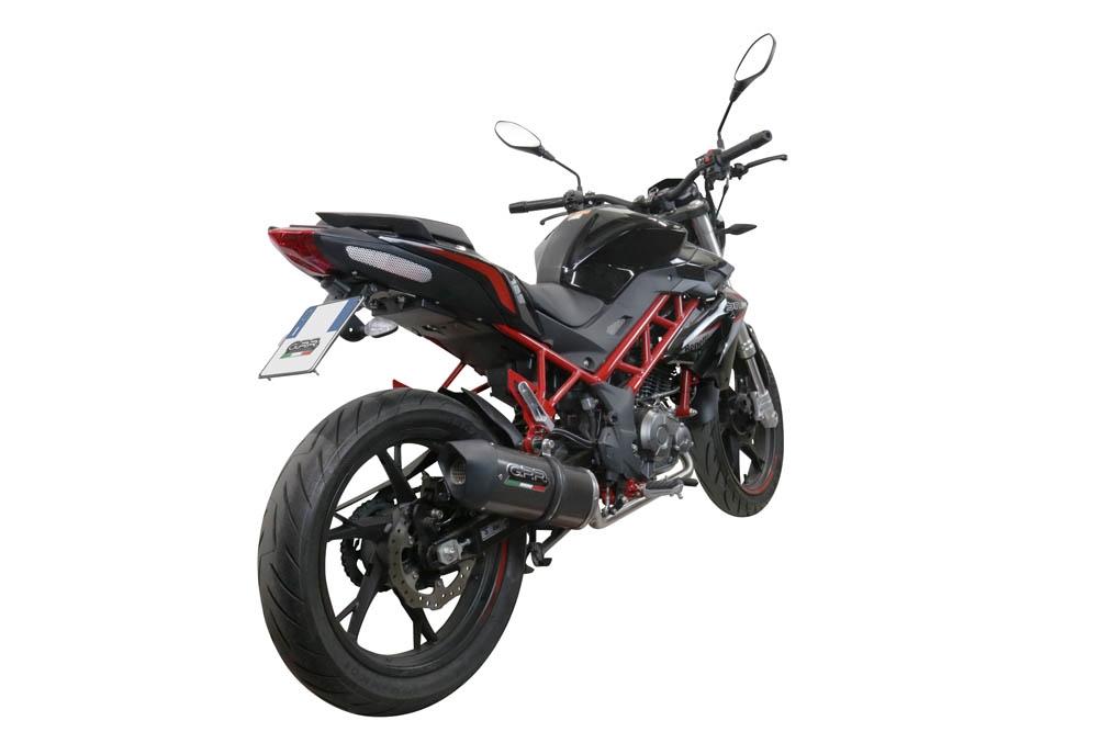 Escape compatível com Benelli Bn 125 2021-2024, Furore Evo4 Poppy, Sistema homologado com catalisador linha completa, silencioso mais coletor 