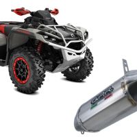 Escape compatível com Can Am Outlander 1000 V-Twin passo corto short chassis 2010-2023, PENTACROSS INOX, Escape legal, homologado, silenciador com db killer removível e tubo de ligação específico 