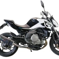 Escape compatível com Cf Moto 650 Mt 2021-2024, Furore Evo4 Nero, Escape legal, homologado, silenciador com catalisador, db killer removível e tubo de ligação específico 