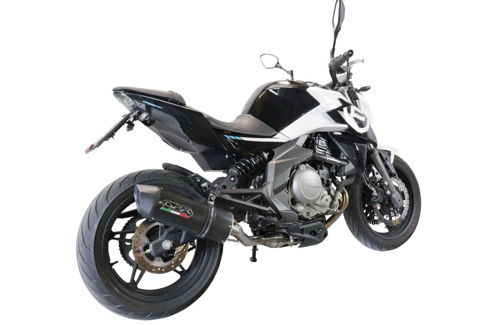 Escape compatível com Cf Moto 400 NK 2021-2023, Furore Evo4 Poppy, Escape legal, homologado, silenciador com catalisador, db killer removível e tubo de ligação específico 