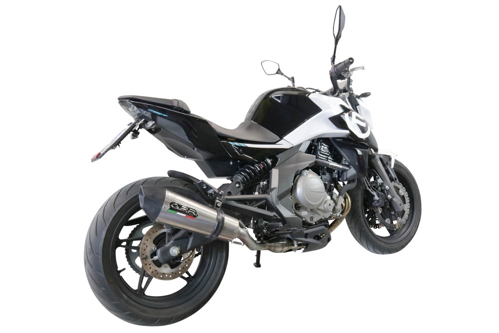 Escape compatível com Cf Moto 400 NK 2019-2020, GP Evo4 Titanium, Escape legal, homologado, silenciador com catalisador, db killer removível e tubo de ligação específico 