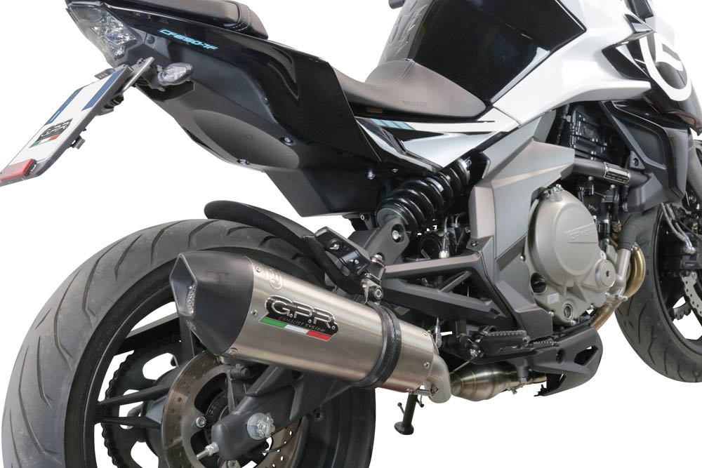 Escape compatível com Cf Moto 650 Mt 2019-2020, GP Evo4 Titanium, Escape legal, homologado, silenciador com catalisador, db killer removível e tubo de ligação específico 