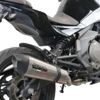 Escape compatível com Cf Moto 650 Mt 2021-2024, GP Evo4 Titanium, Escape legal, homologado, silenciador com catalisador, db killer removível e tubo de ligação específico 