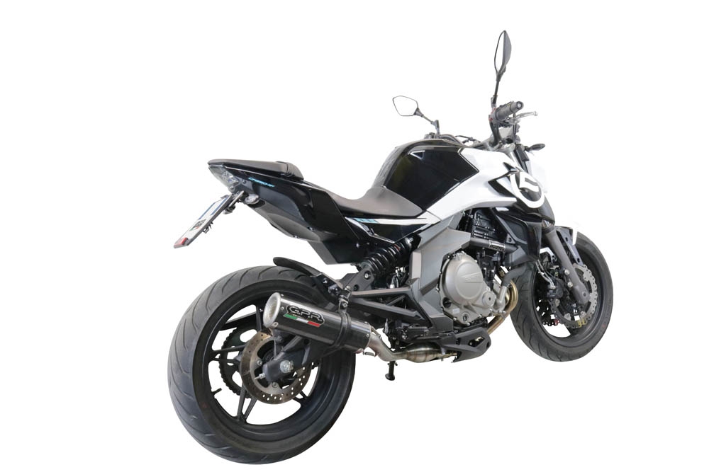 Escape compatível com Cf Moto 650 Mt 2021-2024, M3 Poppy , Escape legal, homologado, silenciador com catalisador, db killer removível e tubo de ligação específico 