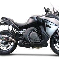 Escape compatível com Cf Moto 650 Gt 2022-2024, GP Evo4 Titanium, Escape legal, homologado, silenciador com db killer removível e tubo de ligação específico 