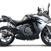 Escape compatível com Cf Moto 650 Gt 2022-2024, M3 Titanium Natural, Escape legal, homologado, silenciador com db killer removível e tubo de ligação específico 