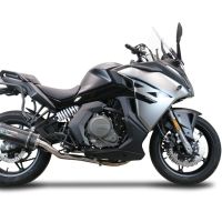 Escape compatível com Cf Moto 650 Gt 2022-2024, Furore Poppy, Escapamento Racing, silenciador com conexão específica e db killer removível 