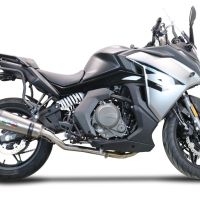 Escape compatível com Cf Moto 650 Gt 2022-2024, Gpe Ann. Titanium, Escapamento Racing, silenciador com conexão específica e db killer removível 