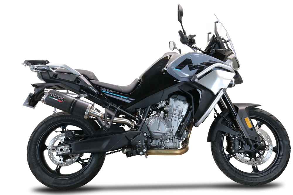 Escape compatível com Cf Moto 800 Mt Touring 2022-2024, Dual Poppy, Escape legal, homologado, silenciador com db killer removível e tubo de ligação específico 