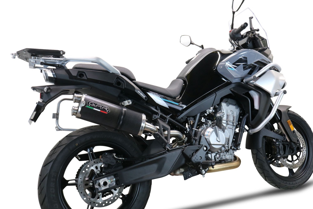 Escape compatível com Cf Moto 800 Mt Touring 2022-2024, Dual Poppy, Escape legal, homologado, silenciador com db killer removível e tubo de ligação específico 