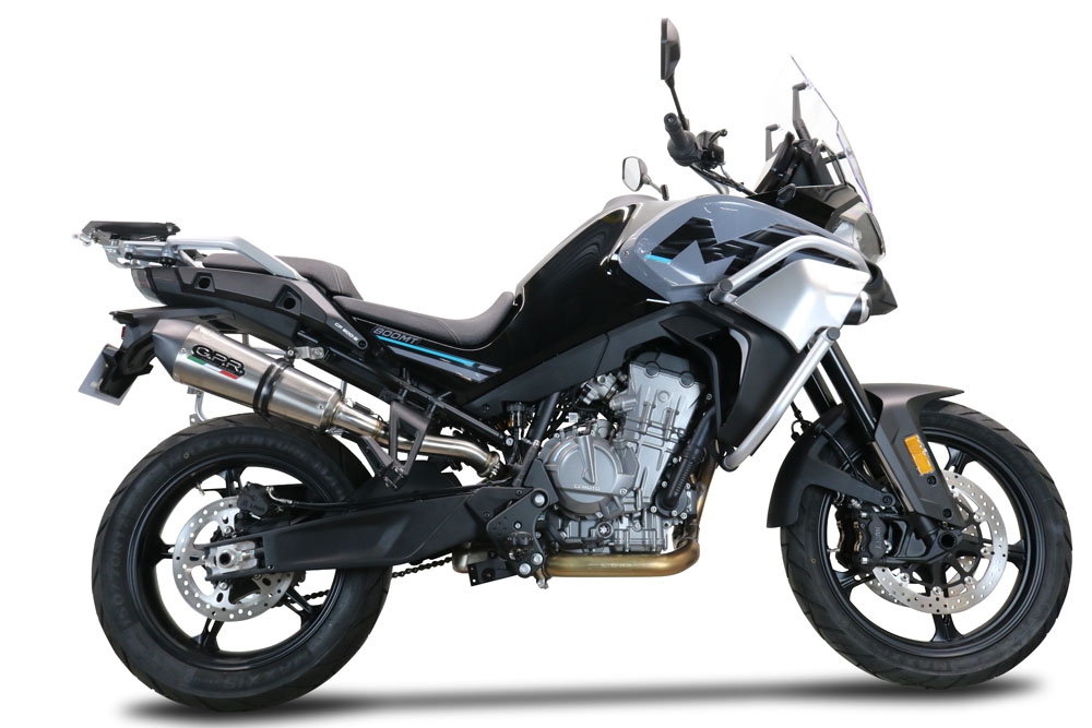 Escape compatível com Cf Moto 800 Mt Sport 2022-2024, GP Evo4 Titanium, Escape legal, homologado, silenciador com db killer removível e tubo de ligação específico 