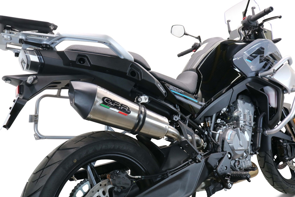 Escape compatível com Cf Moto 800 Mt Sport 2022-2024, GP Evo4 Titanium, Escape legal, homologado, silenciador com db killer removível e tubo de ligação específico 