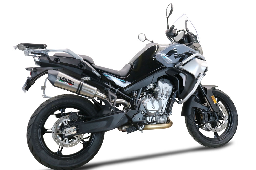 Escape compatível com Cf Moto 800 Mt Touring 2022-2024, GP Evo4 Titanium, Escape legal, homologado, silenciador com db killer removível e tubo de ligação específico 