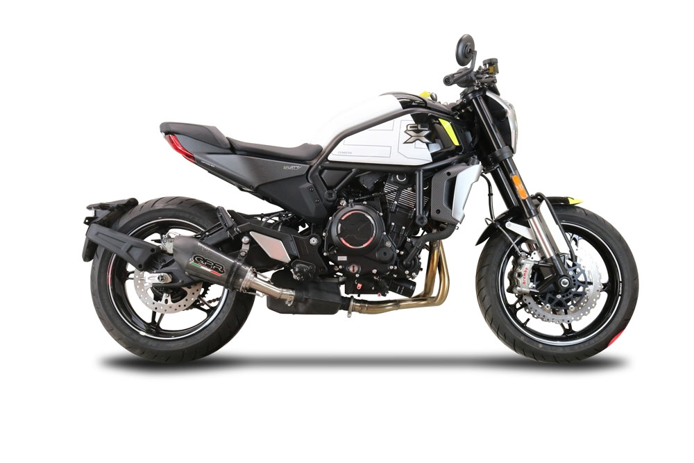 Escape compatível com Cf Moto 700 CL-X Heritage 2022-2024, Gpe Ann. Poppy, Escape legal, homologado, silenciador com db killer removível e tubo de ligação específico 