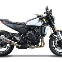 Escape compatível com Cf Moto 700 CL-X Adv 2022-2024, M3 Titanium Natural, Escape legal, homologado, silenciador com db killer removível e tubo de ligação específico 