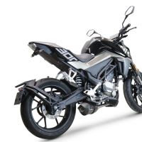 Escape compatível com Cf Moto 300 NK 2022-2024, GP Evo4 Poppy, Sistema homologado com catalisador linha completa, silencioso mais coletor 