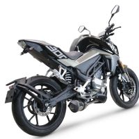 Escape compatível com Cf Moto 300 NK 2022-2024, GP Evo4 Titanium, Sistema homologado com catalisador linha completa, silencioso mais coletor 