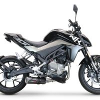 Escape compatível com Cf Moto 300 NK 2022-2024, M3 Poppy , Escape racing linha completa, silencioso mais coletor com dbkiller, não homologado 