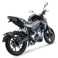 Escape compatível com Cf Moto 300 NK 2022-2024, M3 Poppy , Escape racing linha completa, silencioso mais coletor com dbkiller, não homologado 