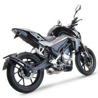 Escape compatível com Cf Moto 300 NK 2022-2024, Powercone Evo, Escape racing linha completa, silencioso mais coletor com dbkiller, não homologado 