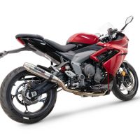 Escape compatível com Triumph Daytona 660 2023-2025, Deeptone Inox, Escape racing linha completa, silencioso mais coletor com dbkiller, não homologado 