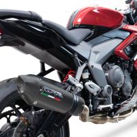 Escape compatível com Triumph Daytona 660 2023-2025, GP Evo4 Black Titanium, Sistema homologado com catalisador linha completa, silencioso mais coletor 