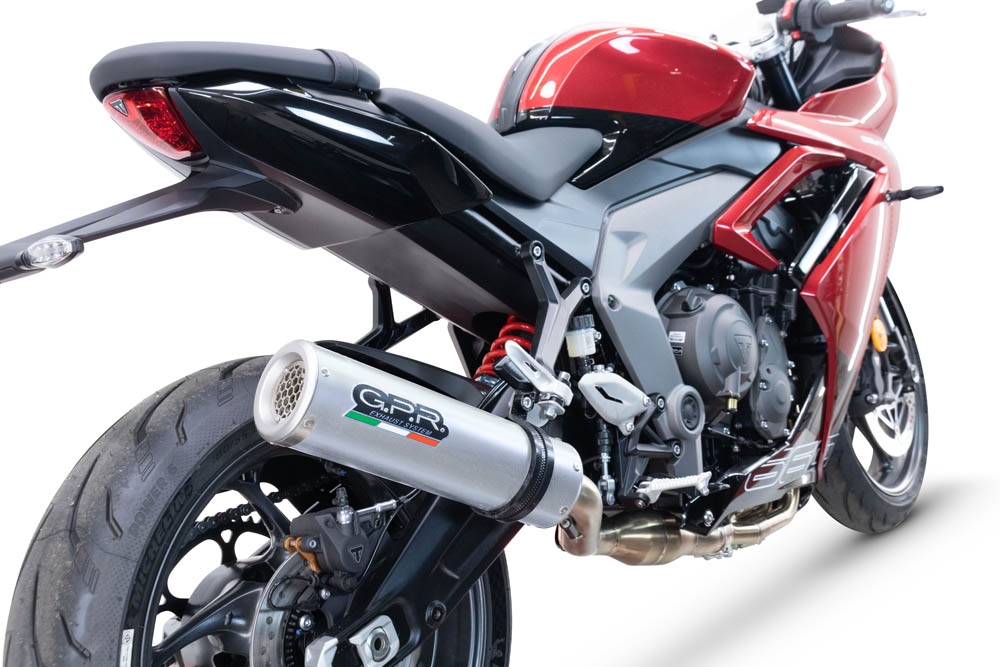 Escape compatível com Triumph Daytona 660 2023-2025, M3 Inox , Escape racing linha completa, silencioso mais coletor com dbkiller, não homologado 