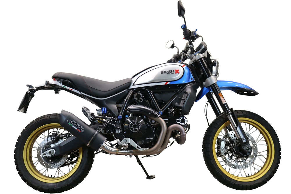 Escape compatível com Ducati Scrambler 800 Icon -Icon Dark 2021-2022, Furore Evo4 Poppy, Escape legal, homologado, silenciador com catalisador, db killer removível e tubo de ligação específico 