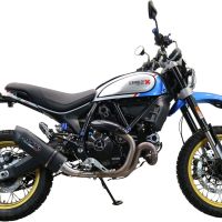 Escape compatível com Ducati Scrambler 800 Urban Motard 2021-2023, Furore Evo4 Poppy, Escape legal, homologado, silenciador com catalisador, db killer removível e tubo de ligação específico 